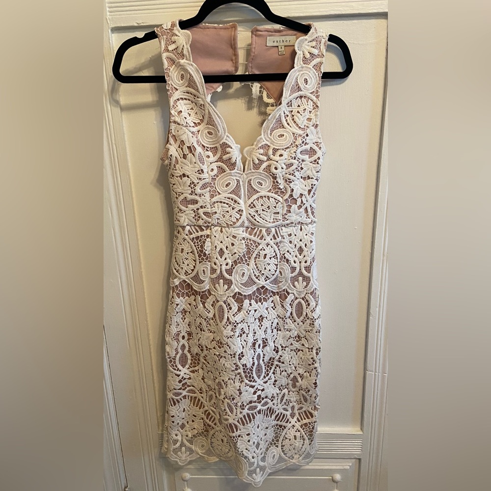 White Lace Bodycon Dress